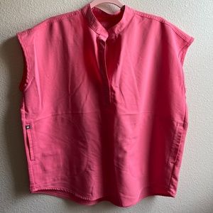 FIGS Women's Rafaela Oversized Scrub Top - Medium Neon Pink